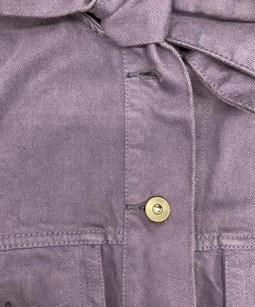 KOLOR（カラー）KOLOR (カラー) 襟デザインクロップドデニムジャケット パープル サイズ:3の古着・服飾アイテム