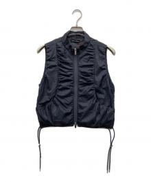 MAISON SPECIAL（メゾンスペシャル）の古着「Airy Sheer Gathered Vest」｜ネイビー