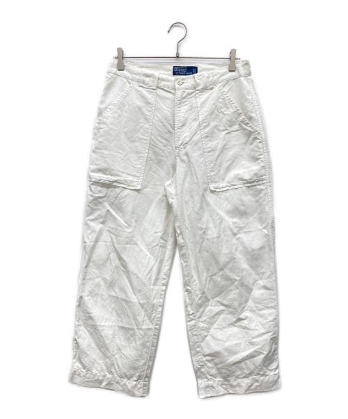 POLO RALPH LAUREN（ポロ・ラルフローレン）POLO RALPH LAUREN (ポロ・ラルフローレン) コットンリネンパンツ ホワイト サイズ:30/30の古着・服飾アイテム