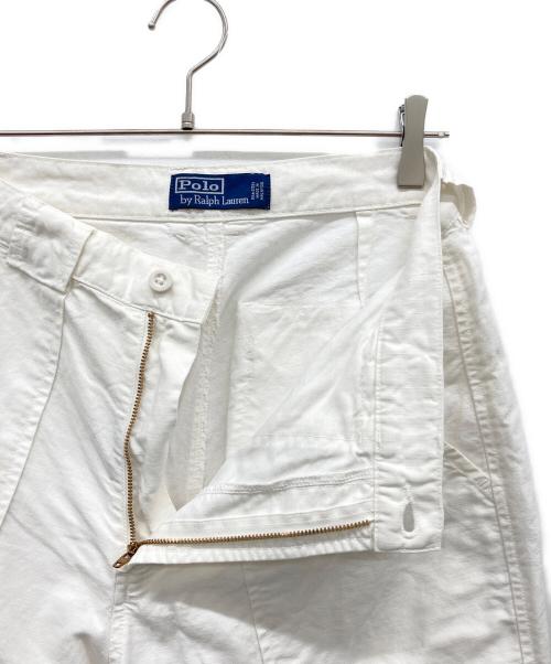 POLO RALPH LAUREN（ポロ・ラルフローレン）POLO RALPH LAUREN (ポロ・ラルフローレン) コットンリネンパンツ ホワイト サイズ:30/30の古着・服飾アイテム