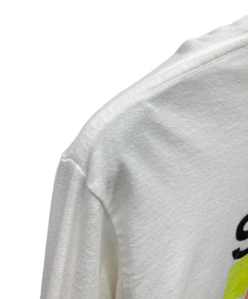 stussy（ステューシー）stussy (ステューシー) モアイプリント長袖カットソー ホワイト サイズ:XLの古着・服飾アイテム