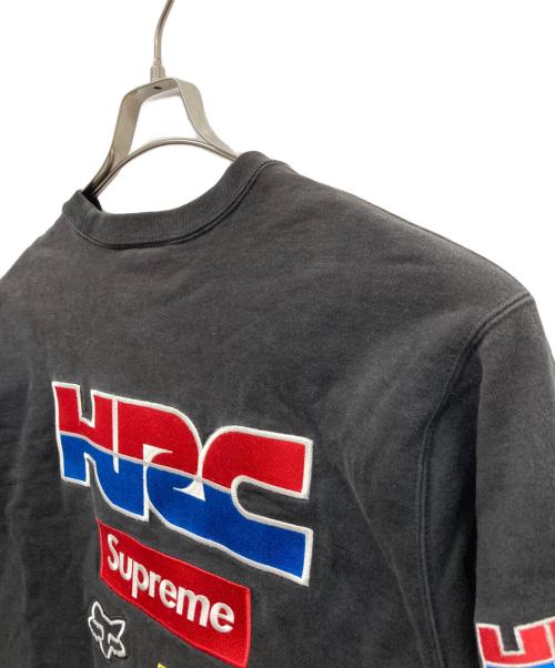 SUPREME（シュプリーム）Supreme (シュプリーム) HONDA (ホンダ) FOX RACING (フォックスレーシング) トリプルコラボスウェット HRC ブラック サイズ:LARGEの古着・服飾アイテム