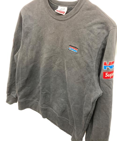 SUPREME（シュプリーム）Supreme (シュプリーム) HONDA (ホンダ) FOX RACING (フォックスレーシング) トリプルコラボスウェット HRC ブラック サイズ:LARGEの古着・服飾アイテム