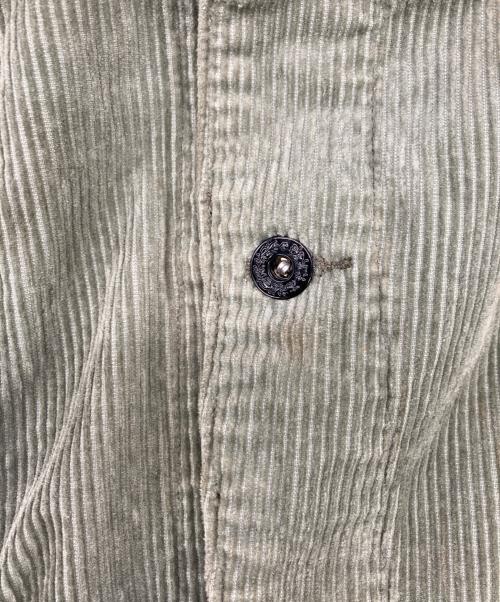 GO HEMP（ゴーヘンプ）GO HEMP (ゴーヘンプ) コーデュロイ ノーカラー カバーオール グリーン サイズ:Mの古着・服飾アイテム