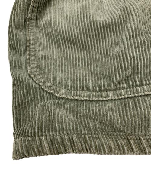 GO HEMP（ゴーヘンプ）GO HEMP (ゴーヘンプ) コーデュロイ ノーカラー カバーオール グリーン サイズ:Mの古着・服飾アイテム