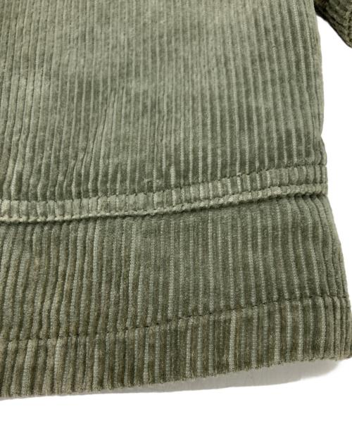 GO HEMP（ゴーヘンプ）GO HEMP (ゴーヘンプ) コーデュロイ ノーカラー カバーオール グリーン サイズ:Mの古着・服飾アイテム