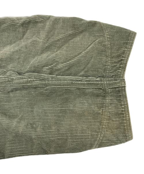 GO HEMP（ゴーヘンプ）GO HEMP (ゴーヘンプ) コーデュロイ ノーカラー カバーオール グリーン サイズ:Mの古着・服飾アイテム