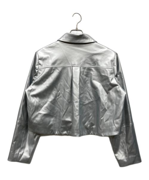 HeRIN.CYE（ヘリンドットサイ）HeRIN.CYE (ヘリンドットサイ) Fake leather jacket シルバー サイズ:FREEの古着・服飾アイテム