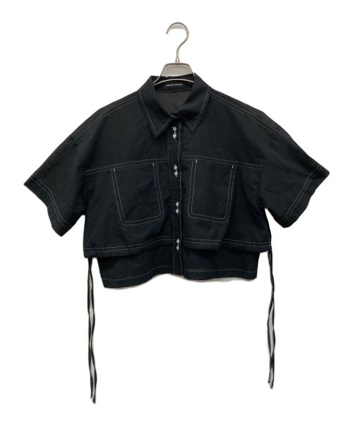 MAISON SPECIAL（メゾンスペシャル）MAISON SPECIAL (メゾンスペシャル) 半袖ブラウス ブラック サイズ:FREEの古着・服飾アイテム