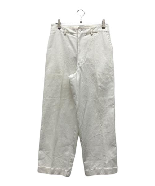 COMME des GARCONS HOMME PLUS（コムデギャルソンオムプリュス）COMME des GARCONS HOMME PLUS (コムデギャルソンオムプリュス) スラックス ホワイト サイズ:Lの古着・服飾アイテム