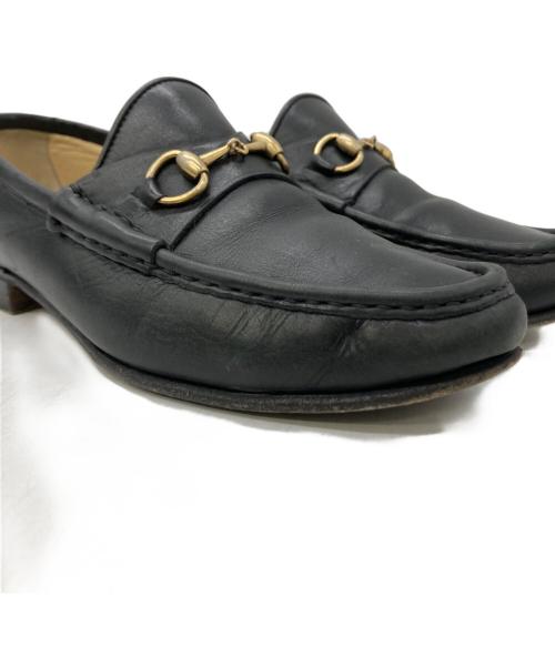 GUCCI（グッチ）GUCCI (グッチ) ホースビットローファー ブラック サイズ:6 1/2の古着・服飾アイテム