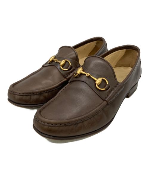 GUCCI（グッチ）GUCCI (グッチ) ホースビットローファー ブラウン サイズ:8Eの古着・服飾アイテム