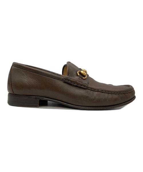 GUCCI（グッチ）GUCCI (グッチ) ホースビットローファー ブラウン サイズ:8Eの古着・服飾アイテム