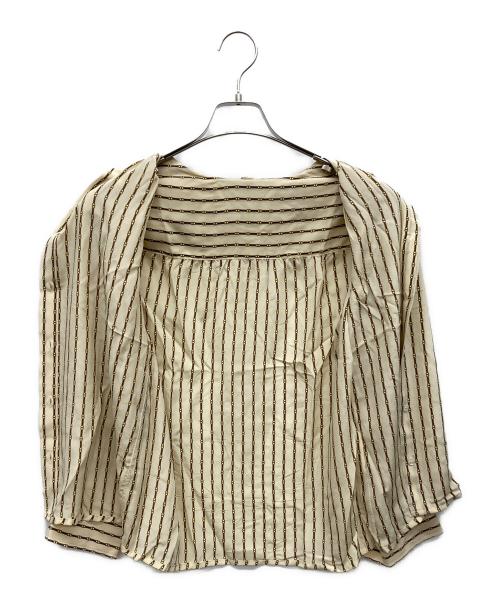 CELINE（セリーヌ）CELINE (セリーヌ) シルクシャツ ベージュ サイズ:40の古着・服飾アイテム