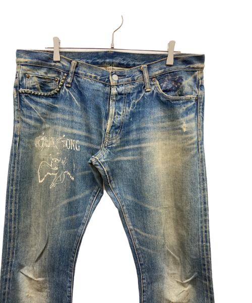 Hysteric Glamour（ヒステリックグラマー）Hysteric Glamour (ヒステリックグラマー) デニムパンツ Led Zeppelin インディゴ サイズ:34の古着・服飾アイテム