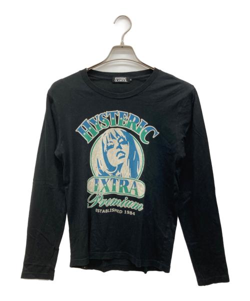 Hysteric Glamour（ヒステリックグラマー）Hysteric Glamour (ヒステリックグラマー) ガールプリントロングスリーブカットソー ブラック サイズ:Sの古着・服飾アイテム
