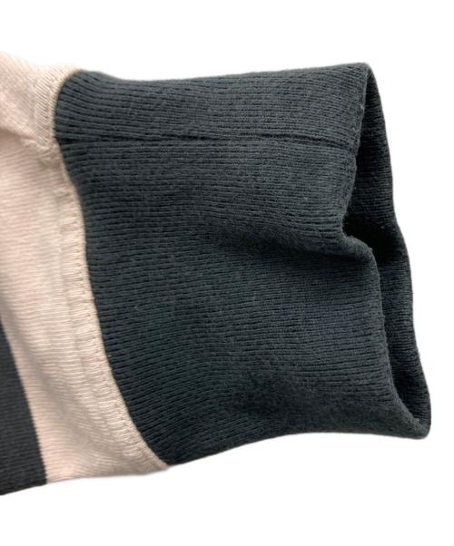 STEAD（ステッド）STEAD (ステッド) ロングスリーブボーダーカットソー グレー×ピンク サイズ:Lの古着・服飾アイテム