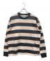 STEAD（ステッド）の古着「ロングスリーブボーダーカットソー」｜グレー×ピンク