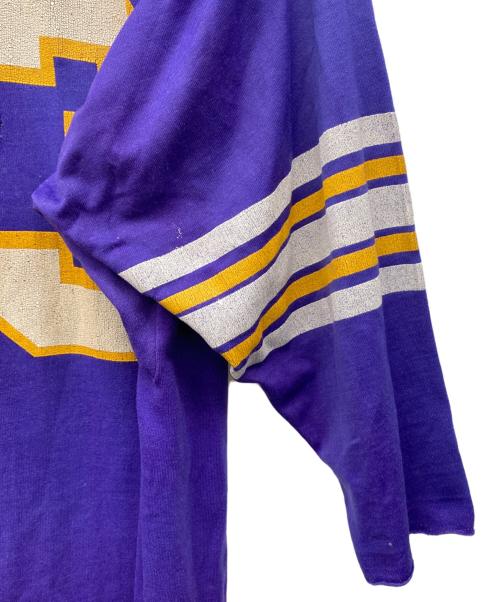 USED（ユーズド）USED (ユーズド) ナンバリングフットボールカットソー パープル サイズ:不明の古着・服飾アイテム