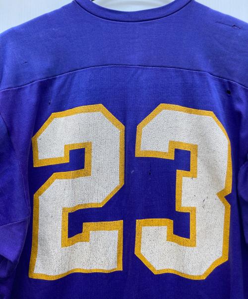 USED（ユーズド）USED (ユーズド) ナンバリングフットボールカットソー パープル サイズ:不明の古着・服飾アイテム
