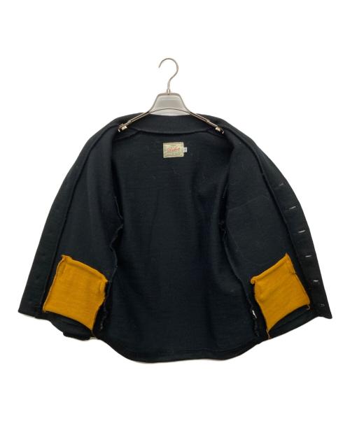 Dehen（ディーエン）DEHEN (ディーエン) レタードカーディガン ブラック サイズ:Sの古着・服飾アイテム