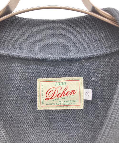 Dehen（ディーエン）DEHEN (ディーエン) レタードカーディガン ブラック サイズ:Sの古着・服飾アイテム
