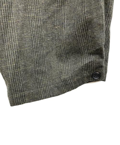 YOHJI YAMAMOTO REGULATION（ヨウジヤマモトレギュレーション）YOHJI YAMAMOTO REGULATION (ヨウジヤマモトレギュレーション) PARADISE W/CHECK R-FRILL SLEEVE PANTS ブラウン サイズ:2の古着・服飾アイテム