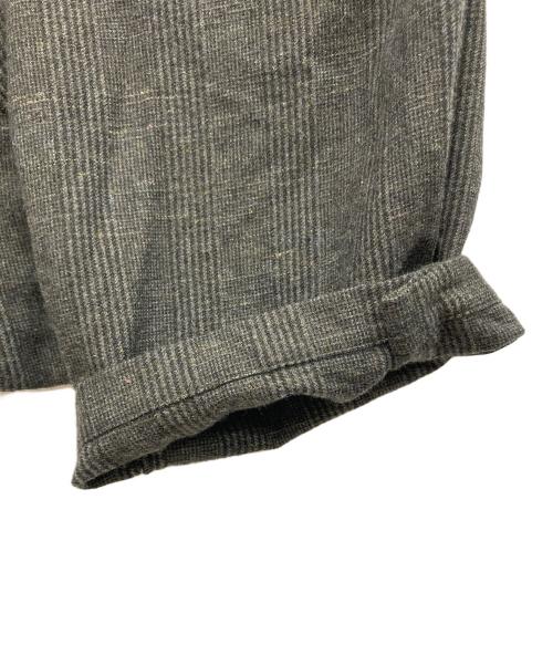 YOHJI YAMAMOTO REGULATION（ヨウジヤマモトレギュレーション）YOHJI YAMAMOTO REGULATION (ヨウジヤマモトレギュレーション) PARADISE W/CHECK R-FRILL SLEEVE PANTS ブラウン サイズ:2の古着・服飾アイテム