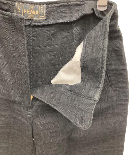 FENDI（フェンディ）FENDI (フェンディ) ズッカ柄フレアパンツ ブラック サイズ:44の古着・服飾アイテム