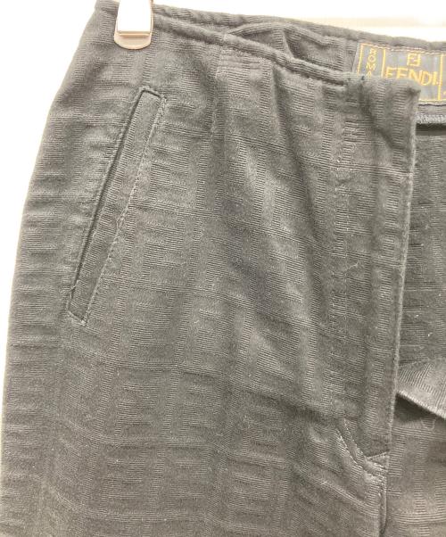 FENDI（フェンディ）FENDI (フェンディ) ズッカ柄フレアパンツ ブラック サイズ:44の古着・服飾アイテム