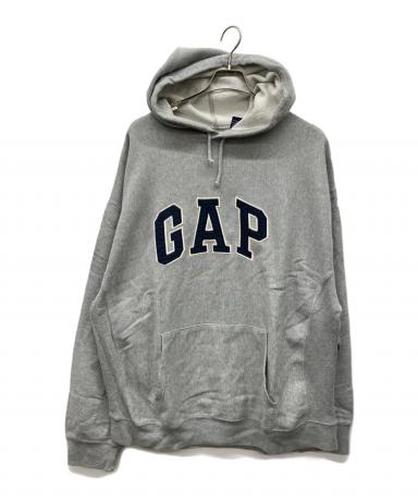 90s デカタグ oldgap ロゴドン 刺繍 パーカー グレー シティー 中古・古着通販】GAP (ギャップ) 90s ロゴスウェットパーカー グレー