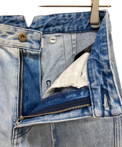 woadblue（ウォードブルー）woadblue (ウォードブルー) HW Semi Wide Flare TUCK Pants インディゴ サイズ:24の古着・服飾アイテム