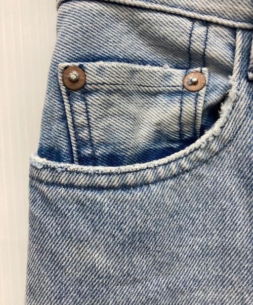 woadblue（ウォードブルー）woadblue (ウォードブルー) HW Semi Wide Flare TUCK Pants インディゴ サイズ:24の古着・服飾アイテム
