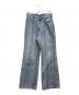 woadblue（ウォードブルー）の古着「HW Semi Wide Flare TUCK Pants」｜インディゴ