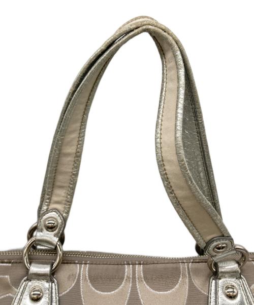 COACH（コーチ）COACH (コーチ) ポピーシグネチャートートバッグ グレーの古着・服飾アイテム