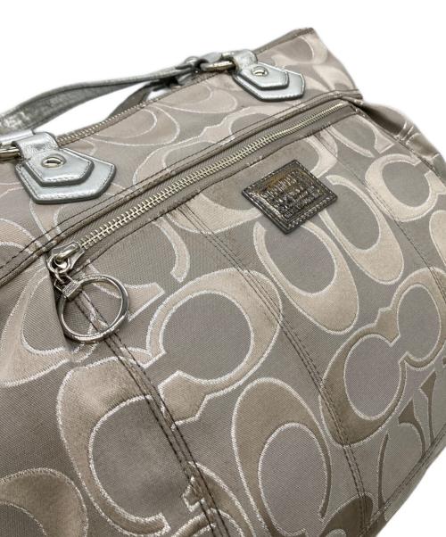 COACH（コーチ）COACH (コーチ) ポピーシグネチャートートバッグ グレーの古着・服飾アイテム