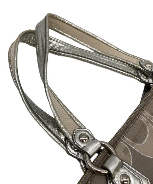 COACH（コーチ）COACH (コーチ) ポピーシグネチャートートバッグ グレーの古着・服飾アイテム