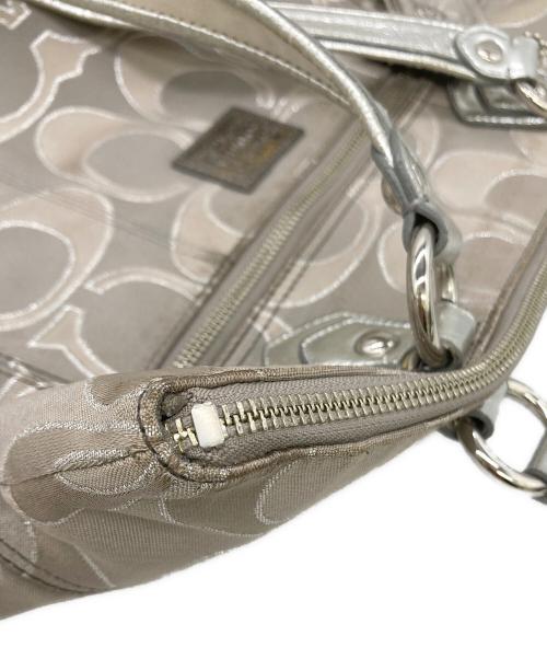 COACH（コーチ）COACH (コーチ) ポピーシグネチャートートバッグ グレーの古着・服飾アイテム