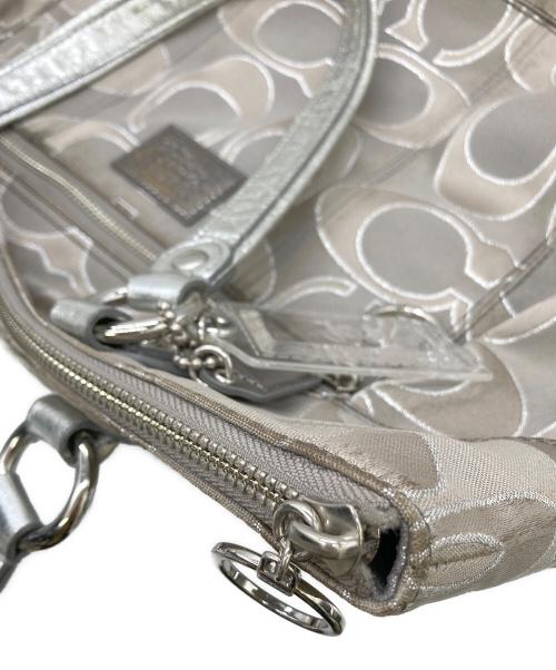 COACH（コーチ）COACH (コーチ) ポピーシグネチャートートバッグ グレーの古着・服飾アイテム