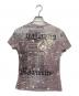 GALLIANO (ガリアーノ) メッセージオーバーパターンプリントTシャツ グレー サイズ:XS：9000円
