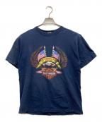 HARLEY-DAVIDSONハーレーダビッドソン）の古着「アニマルプリントTシャツ」｜ネイビー