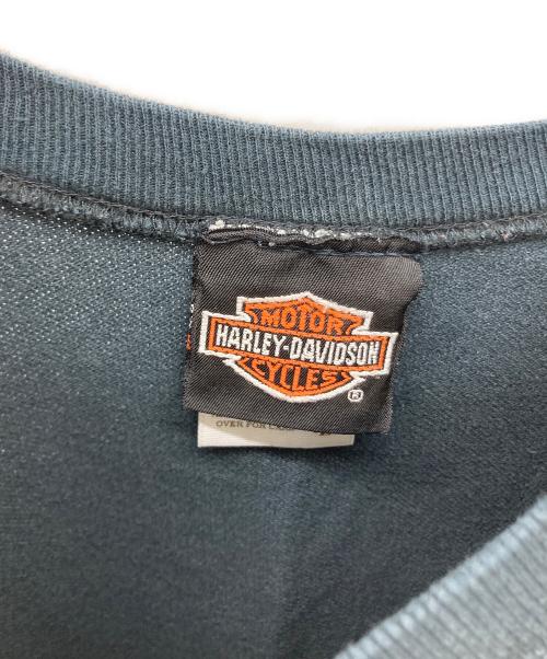 HARLEY-DAVIDSON（ハーレーダビッドソン）HARLEY-DAVIDSON (ハーレーダビッドソン) サーマル地tシャツ ブラック サイズ:Ｌの古着・服飾アイテム