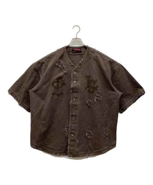 CVTVLIST（カタリスト）CVTVLIST (カタリスト) DESTOROYED BASEBALL JERSEY ブラウン サイズ:1の古着・服飾アイテム
