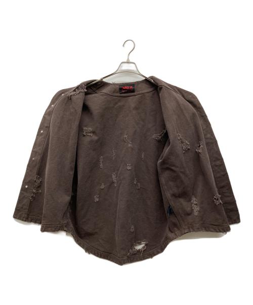CVTVLIST（カタリスト）CVTVLIST (カタリスト) DESTOROYED BASEBALL JERSEY ブラウン サイズ:1の古着・服飾アイテム