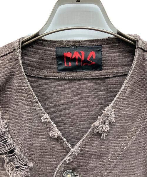 CVTVLIST（カタリスト）CVTVLIST (カタリスト) DESTOROYED BASEBALL JERSEY ブラウン サイズ:1の古着・服飾アイテム