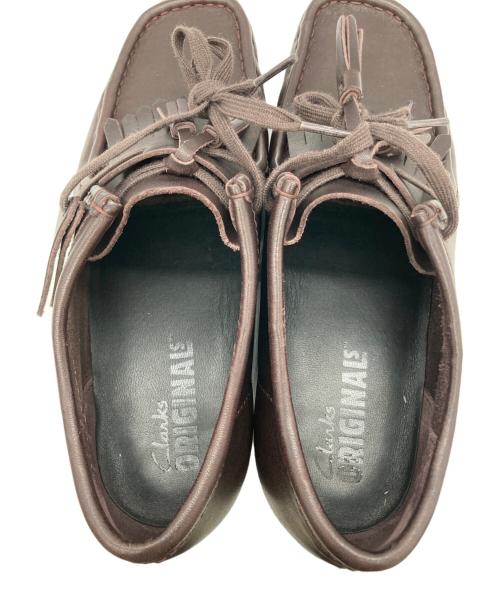 CLARKS ORIGINALS（クラークス オリジナルズ）Clarks Originals (クラークス オリジナルズ) Wallabee Purple Grape Leather ブラウン サイズ:US8の古着・服飾アイテム