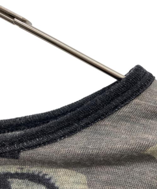 YOHJI YAMAMOTO（ヨウジヤマモト）YOHJI YAMAMOTO (ヨウジヤマモト) リネンウールグラフィックロンT ブラック サイズ:2の古着・服飾アイテム