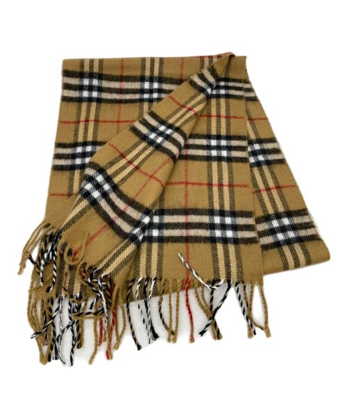 BURBERRY LONDON（バーバリーロンドン）BURBERRY LONDON (バーバリーロンドン) ノバチェック柄ウールマフラー ブラウンの古着・服飾アイテム