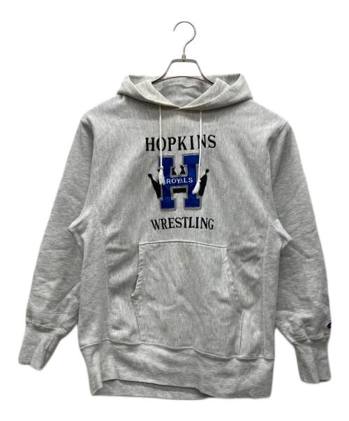 Champion REVERSE WEAVE（チャンピオン リバース ウィーブ）Champion REVERSE WEAVE (チャンピオン リバース ウィーブ) リバースウィーブスウェットパーカー グレー サイズ:LARGEの古着・服飾アイテム