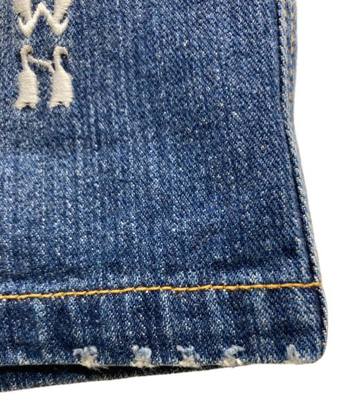 DOG TOWN（ドッグ タウン）DOG TOWN (ドッグ タウン) 00s ロゴ刺繍デニムハーフパンツ インディゴ サイズ:LARGEの古着・服飾アイテム